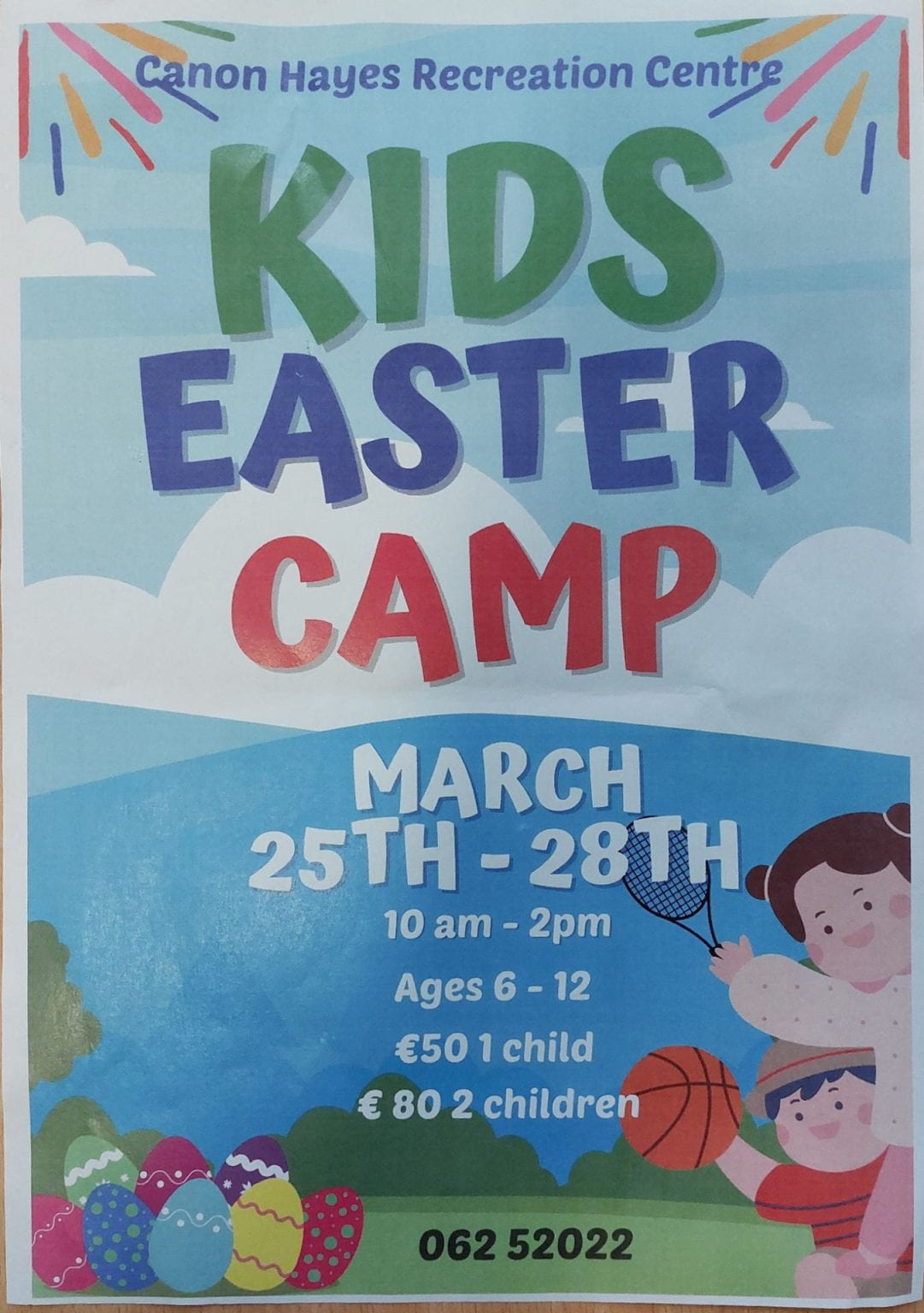 Easter Camp in Canon Hayes Recreation Centre